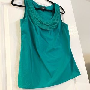 Mossimo XS Ruffle Trim Shell Blouse Cotton Blend